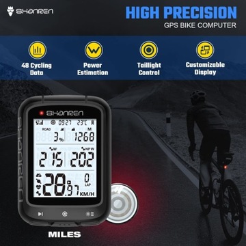 Велокомпьютер с GPS-навигацией ANT+ Wireless Cadence Shanren Miles