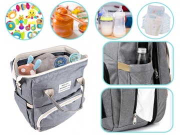 РЮКЗАК ДЛЯ МАТЕРИ, СУМКА-ОРГАНИЗАТОР ДЛЯ КОЛЯСКИ, пеленальный столик, кроватка 5 в 1