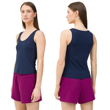 ЖЕНСКАЯ ФУТБОЛКА 4F ХЛОПКОВЫЙ ТОП С БРЕМЯМИ SS24F041