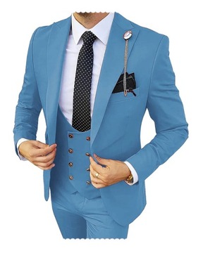 Formal Men 3 Piece Wedding Suit Groom Tuxedo Slim