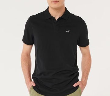 Hollister koszulka polo męska rozmiar M czarna