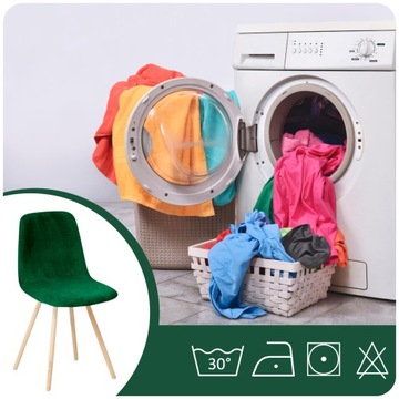 POKROWIEC NA KRZESŁO SKANDYNAWSKIE BUTELKOWA ZIELEŃ WELUR ELASTYCZNY GRUBY