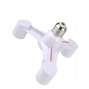 Сплиттер Светораспределитель нити на 3 лампочки. Переходник Е 27, тройник Е27