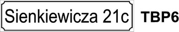 Podłużna Tabliczka Adresowa Nazwa Ulicy Metalowa
