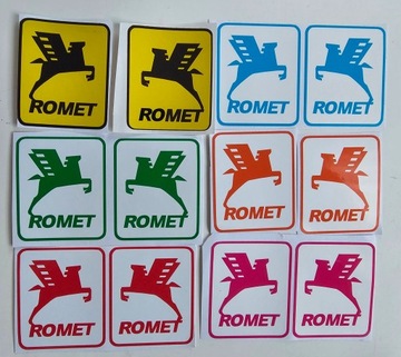 Romet Motorynka naklejki komplet kolory Schowek zbiornik oslona naklejka