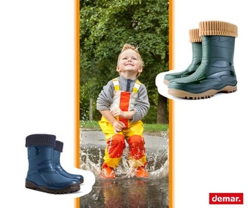 DEMAR YOUNG FUR 2 Утепленные польские резиновые сапоги, размер 36