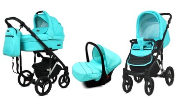 BabyLux Wózek 3w1 dziecięcy spacerówka UZO ALU