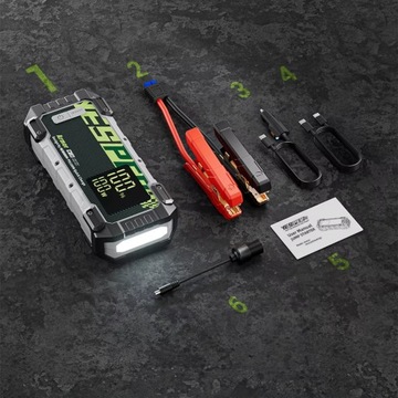 ROZRUCH URZĄDZENIE ROZRUCHOWE JUMP STARTER BOOSTER 3000A 20000mAh YESPER
