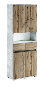 092-082 Szafka Łazienkowa 62/195 + KOSZ 2szt - BETON / WOTAN