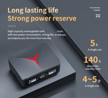 НОВИНКА 2024 БЕСПРОВОДНЫЕ НАУШНИКИ-ВКЛАДЫШИ BLUETOOTH 5.3 МИКРОФОН + POWERBANK