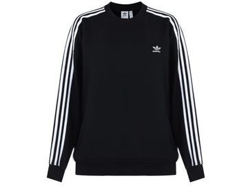 Bluza damska Adidas IB7444 oversize czarna bluza z białymi paskami