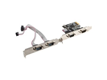 Karta PCI Express - COM 9Pin x4 + Śledzie Low
