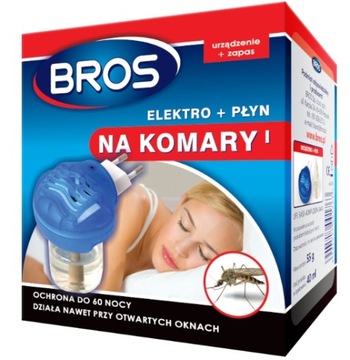 Bros Elektro Urządzenie na Komary 60 Nocy + Płyn