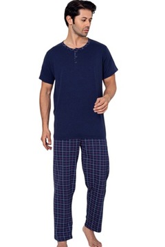 МУЖСКАЯ ПИЖАМА, КОРОТКИЙ РУКАВ, ДЛИННЫЕ БРЮКИ/ХЛОПОК