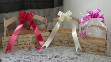 Duży KOSZ PREZENTOWY XL Skrzynka DEDYKACJA K176