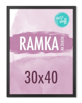 RAMKA 30x40 Ramka na zdjęcia 30x40 Ramki na zdjęcie CZARNA MDF CZARNE