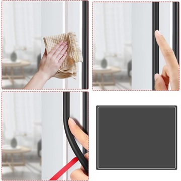 УПЛОТНИТЕЛЬ ДВЕРНОЙ САМОКЛЕЯЩИЙСЯ, 10М, ЛЕНТА УПЛОТНИТЕЛЬНАЯ ДЛЯ ДВЕРЕЙ, ОКОН