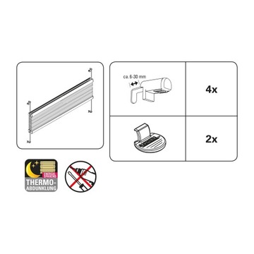 Plisa Thermo 2BS biała 50 x 130 cm