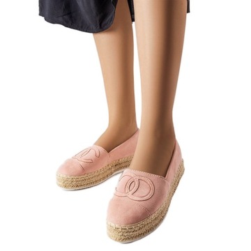 Różowe Skóra ekologiczna Buty Espadryle r.39