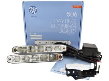 ŚWIATŁA JAZDY DZIENNEJ LED DRL AUTOMAT SKOŚNE 16 CM Z HOMOLOGACJĄ KOMPLET