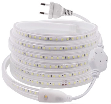 2835 Zestaw taśma 100 LED/m 2m zimna 230V IP67