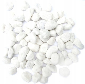 Белоснежные декоративные камни, греческая галька, белый камень, 0,5-1 см, 1 кг.