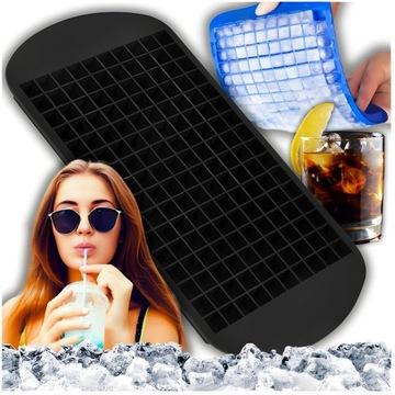 FOREMKI DO LODU SILIKONOWE 160 szt FORMA FOREMKA DO KOSTEK DRINKÓW MINI 1x
