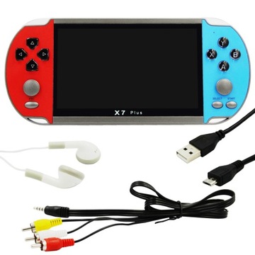 ПОРТАТИВНАЯ КОНСОЛЬ X7 PLUS, 1000 РЕТРО-ИГР, НАУШНИКИ AUX MINI PSX, 8 ГБ, 5,1 ДЮЙМА