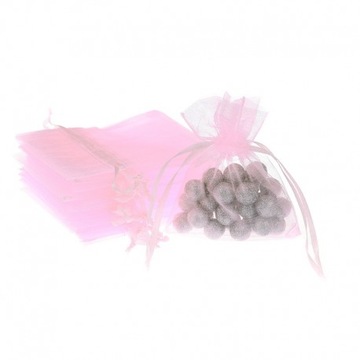 Сумка из ОРГАНЗЫ 12х15 - ювелирный подарок РОЗЫ 10 шт.