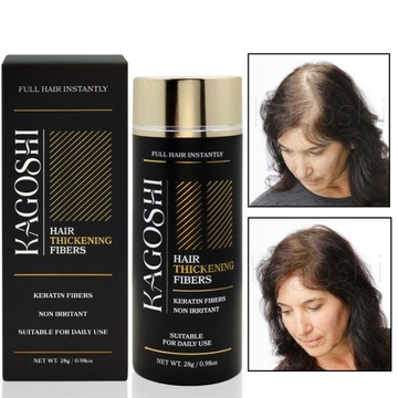 Kagoshi Hair Fibers 28g Kosmetyk Profesjonalny Mikrowłókna Zagęszczające