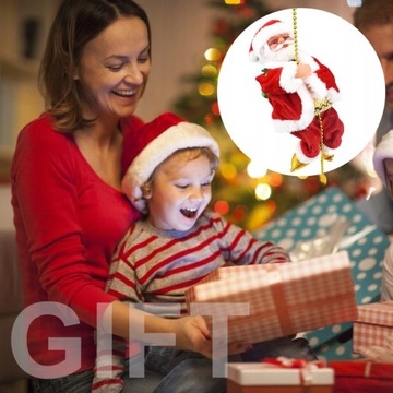 БОЛЬШОЙ САНТА-ОРНАМЕНТ, ПОДНИМАЮЩИЙСЯ ПО ЛЕСТНИЦЕ, 100 см