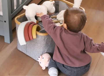 Складной бамбуковый контейнер для белья 45л.