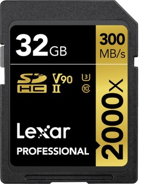 Lexar SDHC Professional 32GB 300MB/s UHS-II 2000x