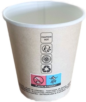 250МЛ 100ШТ ОДНОРАЗОВЫЕ БУМАЖНЫЕ СТАКАНКИ КРАФТ ДЛЯ КОФЕ, ЧАЯ, НАПИТКОВ ЭКО