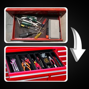 НАБОР ОРГАНАЙЗЕРА ВСТАВКА ДЛЯ ЯЩИКА, 8 шт, ЧЕРНЫЙ