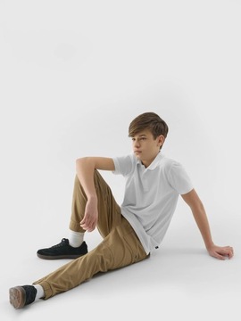 БРЮКИ ДЛЯ МАЛЬЧИКОВ 4F ДЕТСКИЕ ПОВСЕДНЕВНЫЕ ДЖОГГЕРЫ, ХЛОПКОВАЯ ТКАНЬ 146