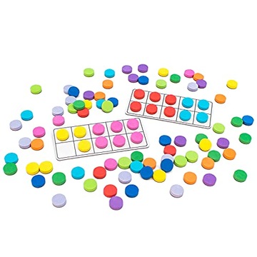 Junior Learning JL614 Rainbow Ten Frames Magnetic Resource, Multicolor