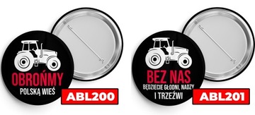 ШПИЛЬКА 44 мм. ЗНАК БЕЗОПАСНОСТИ. ФЕРМЕРЫ ЗАБАСТЫВАЮТ ПРОТЕСТ СОЛИДАРНОСТИ С ФЕРМЕРАМИ.