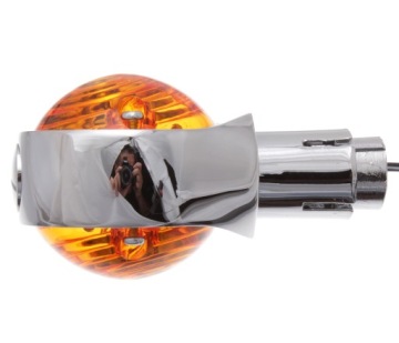 МЕТАЛЛИЧЕСКИЙ ХРОМИРОВАННЫЙ ИНДИКАТОР НА РУЛЕВОМ КОЛЕСЕ CAFE RACER