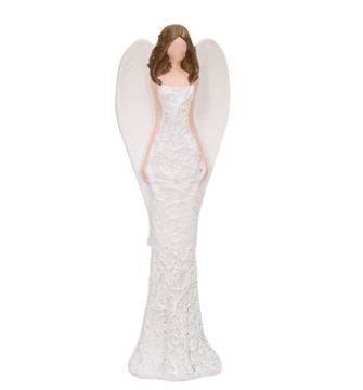 Aniołek ślubny figurka białej sukience 25cm