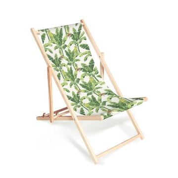 Leżak plażowy 3 stopnie składania Bananowe plamy