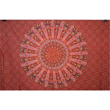 INDYJSKA NARZUTA KAPA OBRUS MANDALA 135x205 309A