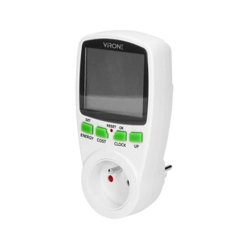 Miernik Zużytej Energii Kalkulator Watomierz z Wyświetlaczem LCD 2 Taryfy