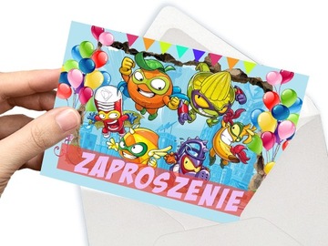 ZAPROSZENIE SUPER ZINGS NA URODZINY DZIECKA + KOPERTA GRATIS