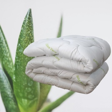KOŁDRA CAŁOROCZNA 200x220 ALOES POLSKI PRODUKT ANTYALERGICZNA ALOE VERA