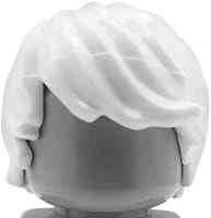 LEGO włosy figurki - białe, półdługie, potargane