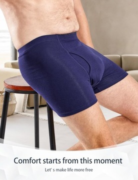 Męskie spodnie na nietrzymanie moczu, bokserki z chłonną podkładką XL 3SZT