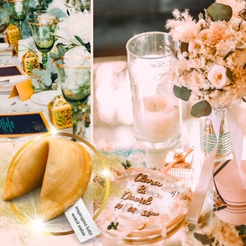 CIASTECZKO Z WRÓŻBĄ Dziękujemy za przybycie ślub chrzest urodziny dla gości