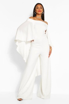 BOOHOO KEK ELEGANCKI KOMBINEZON DAMSKI CREAM R. L