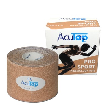 ACUTOP PRO SPORT WZMOCNIONE KINESIOLOGY TAPE BEŻOWY